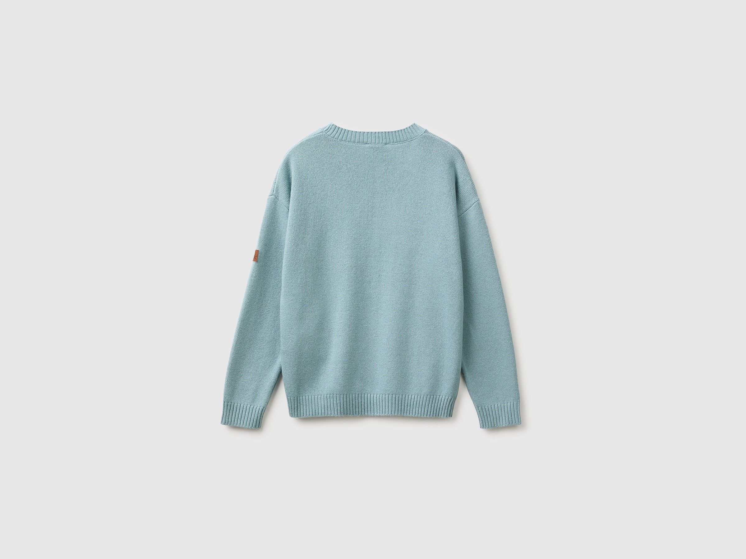 Benetton Sweaters maglione lana viscosa girocollo taglia M