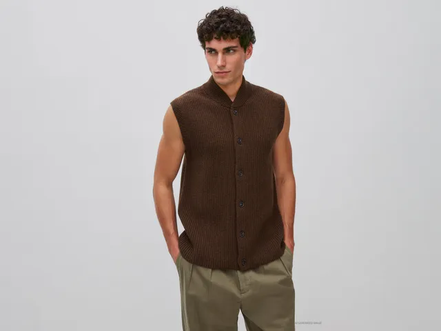 United Colors of Benetton Gilet Lana Abbottonato Collo Bomber
