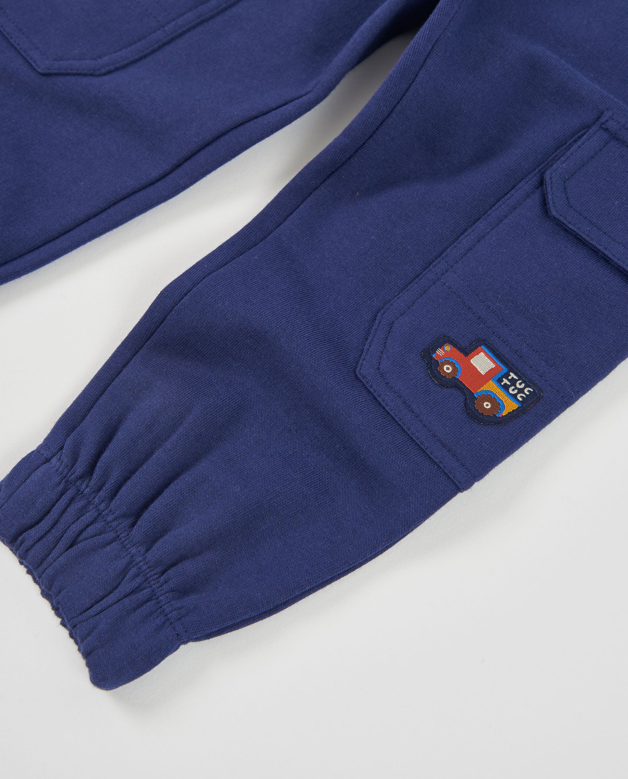 TucTuc Pantaloni felpa bambino cargo navy tasche laterali