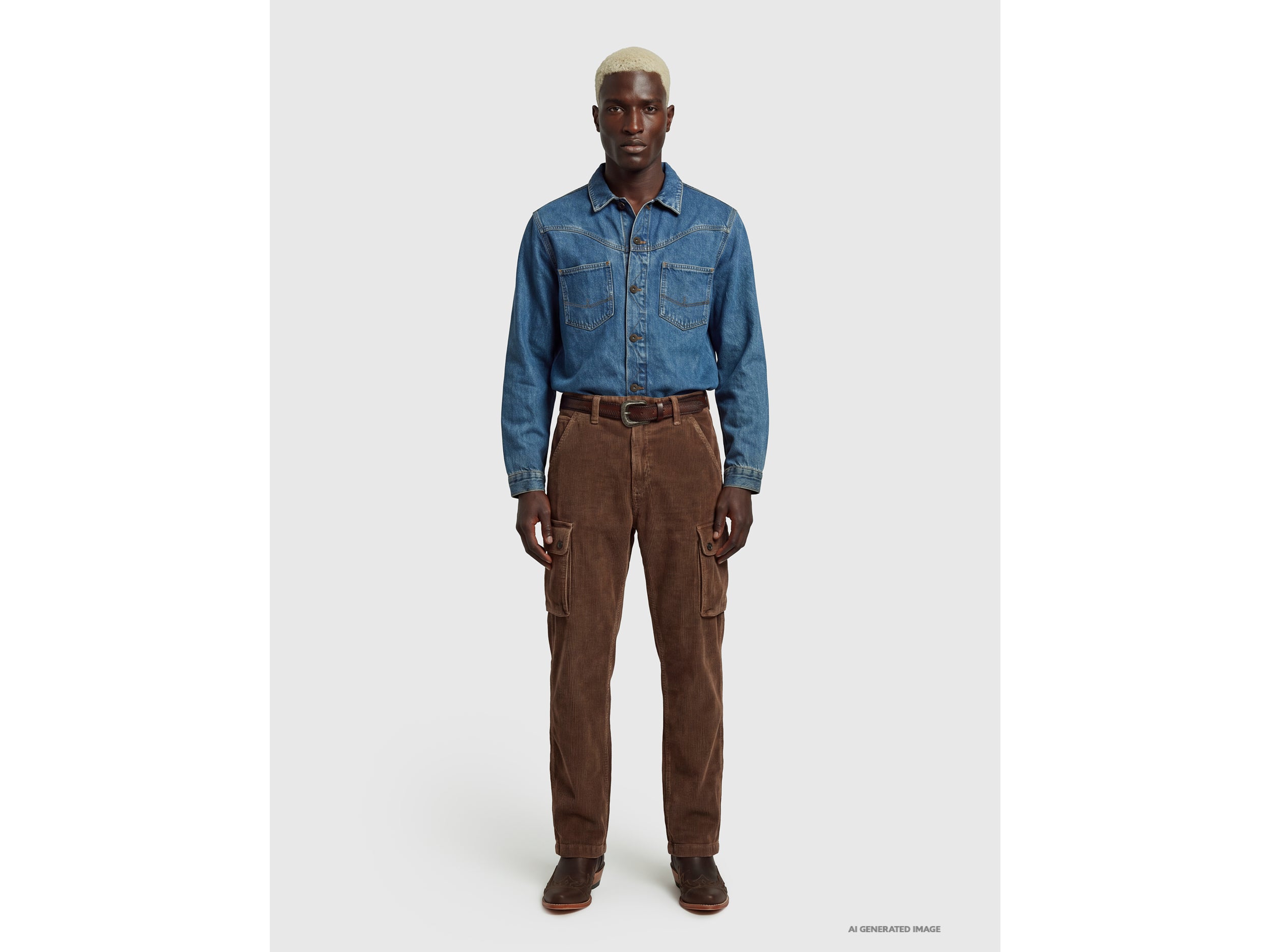 United Colors of Benetton Used cargo pantaloni velluto cotone 32