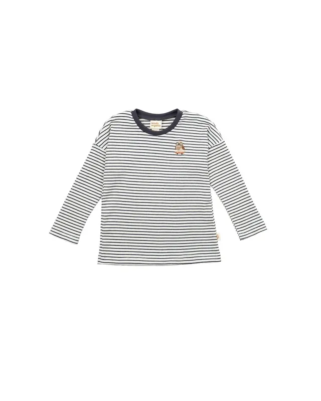 Woolly Organic Embroidered Shirt maglia bimbo cotone organico