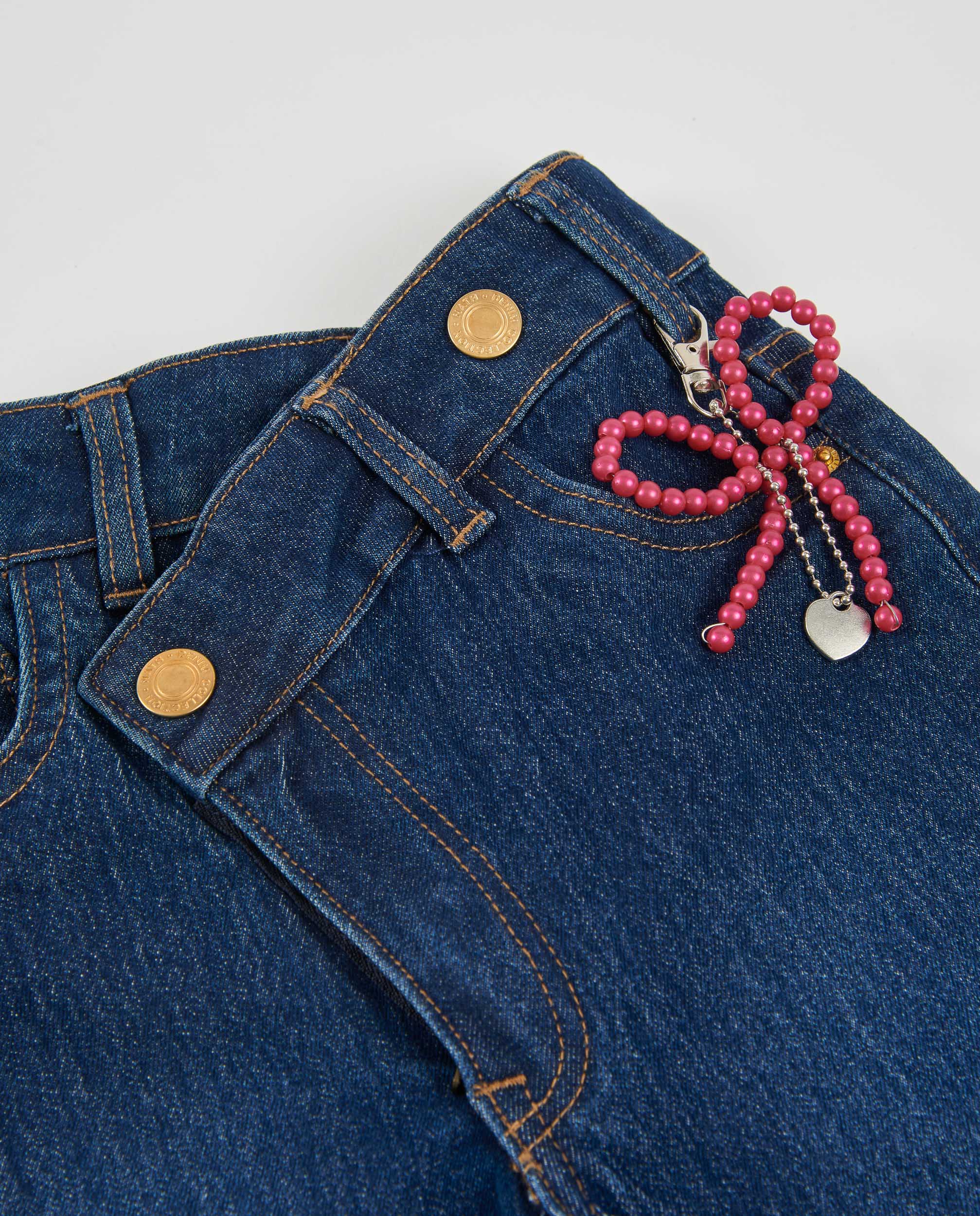 TucTuc Pantaloni Jeans bambina denim dritto fiocco 4-16 anni
