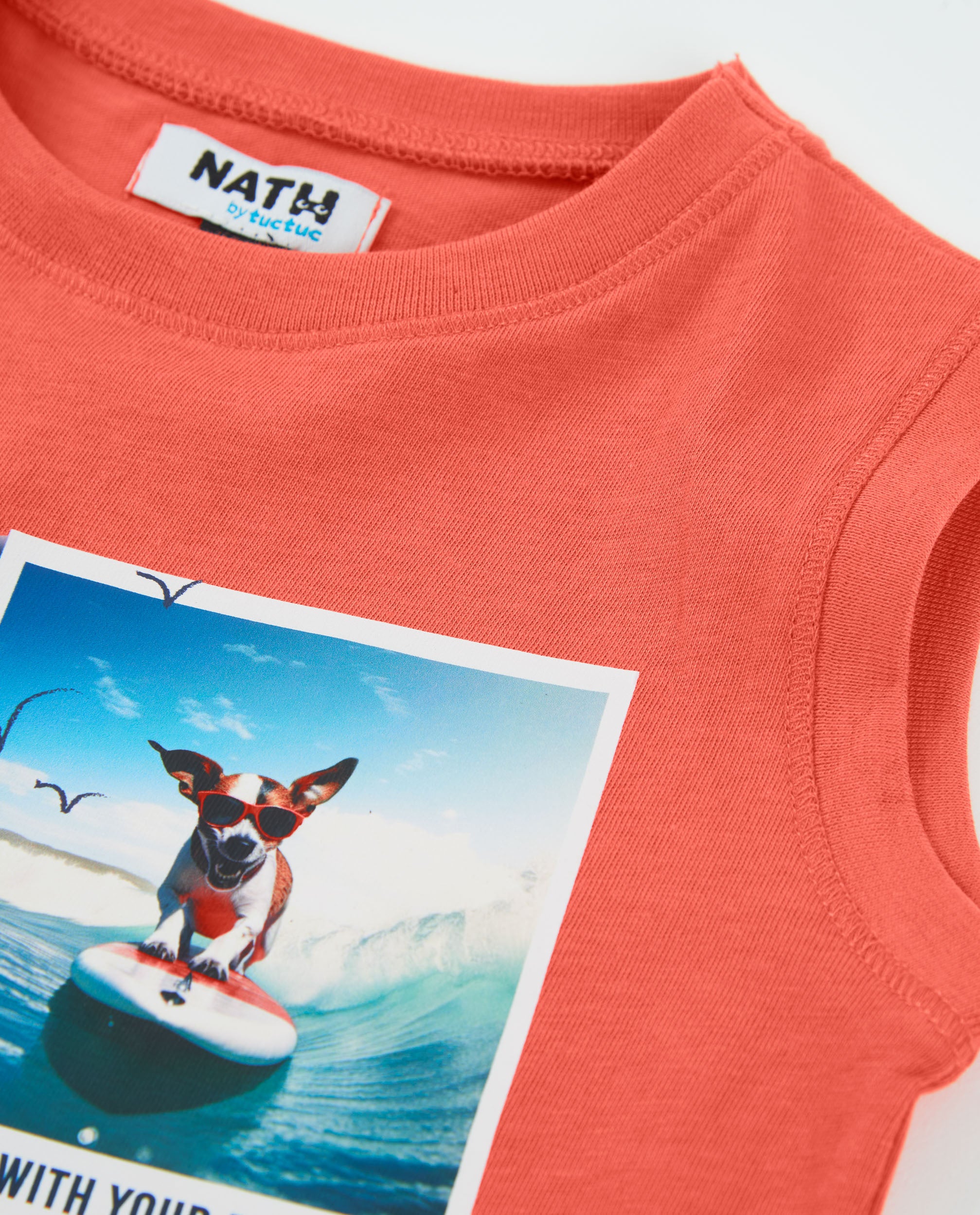 TucTuc Magliette arancione t-shirt bambino 8 anni surf