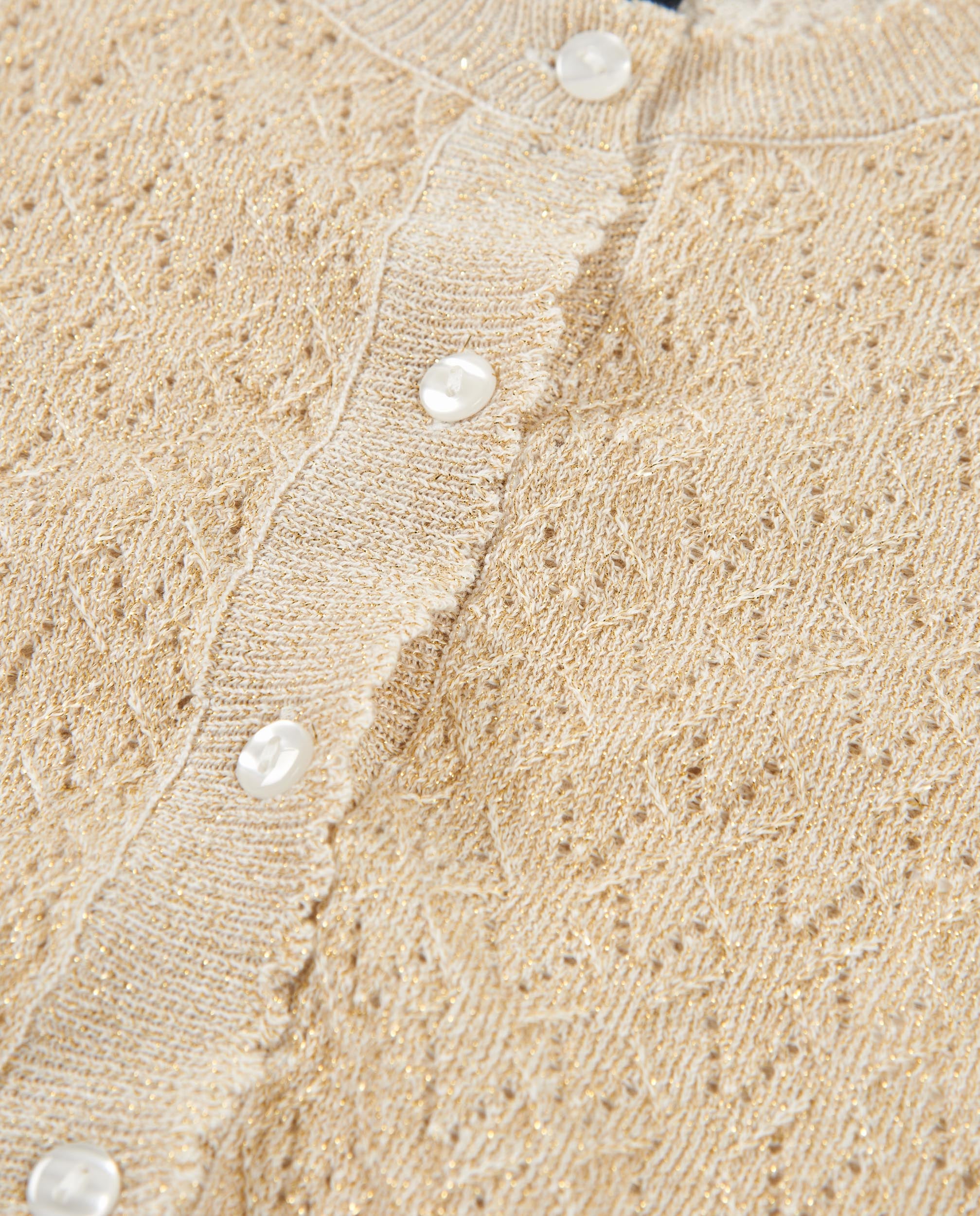 TucTuc Maglioni Cardigan Bambina Beige 4 Anni traforato