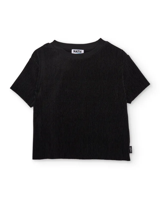 TucTuc Magliette T-shirt bambina coste nero elasticizzato