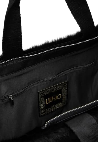 Liu Jo Borse Shopper Fake Fur Tote Bag Nera