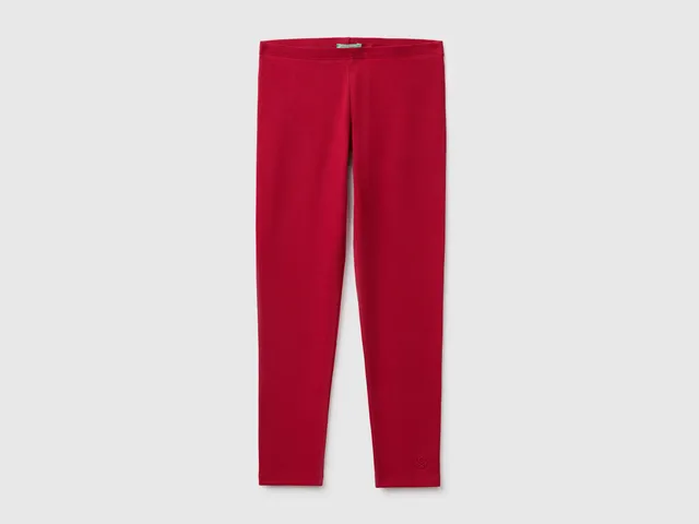 United Colors of Benetton Leggings Cotone Elasticizzato con Logo