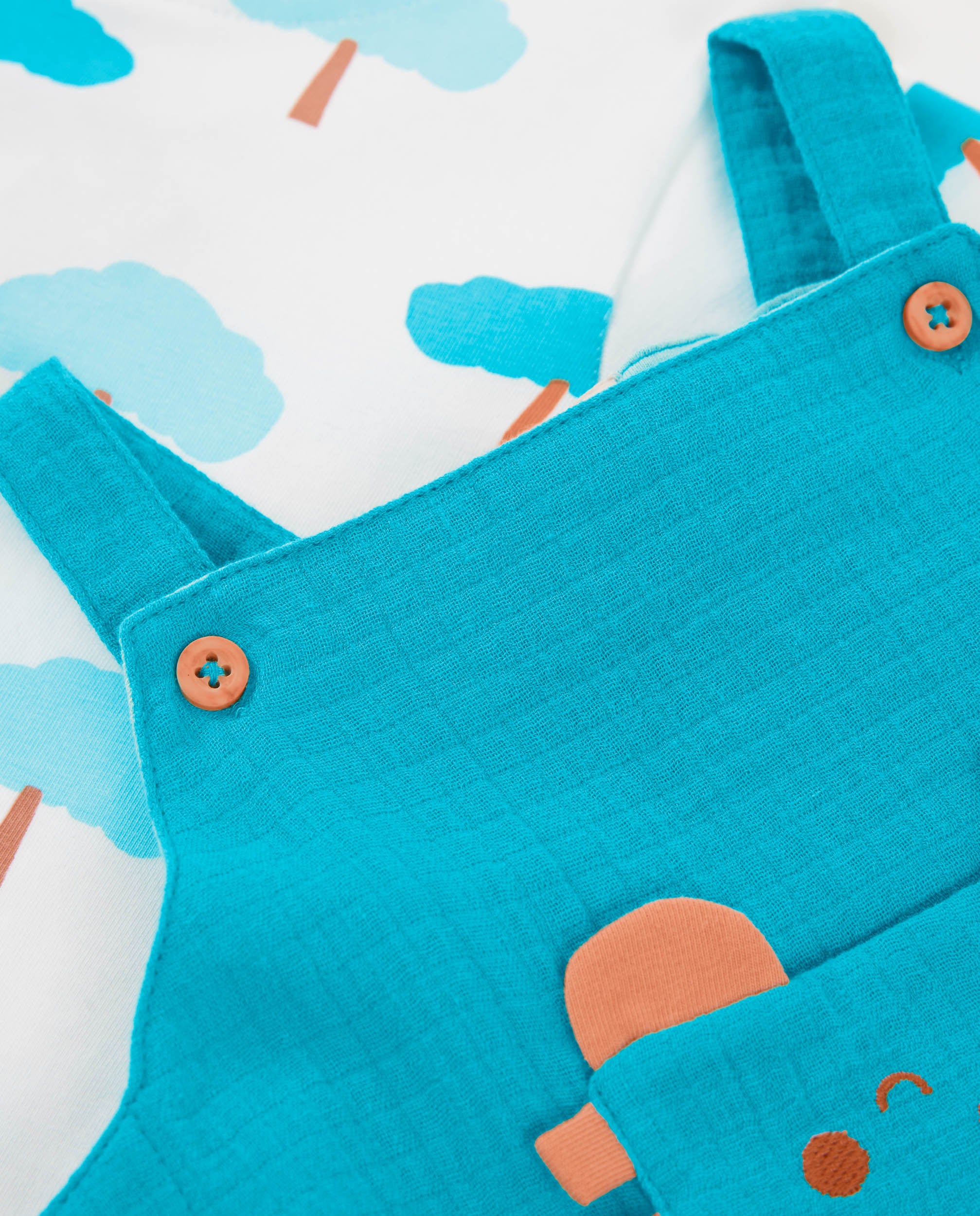 TucTuc Completi Completo Neonato Blu 2 Pezzi Cotone