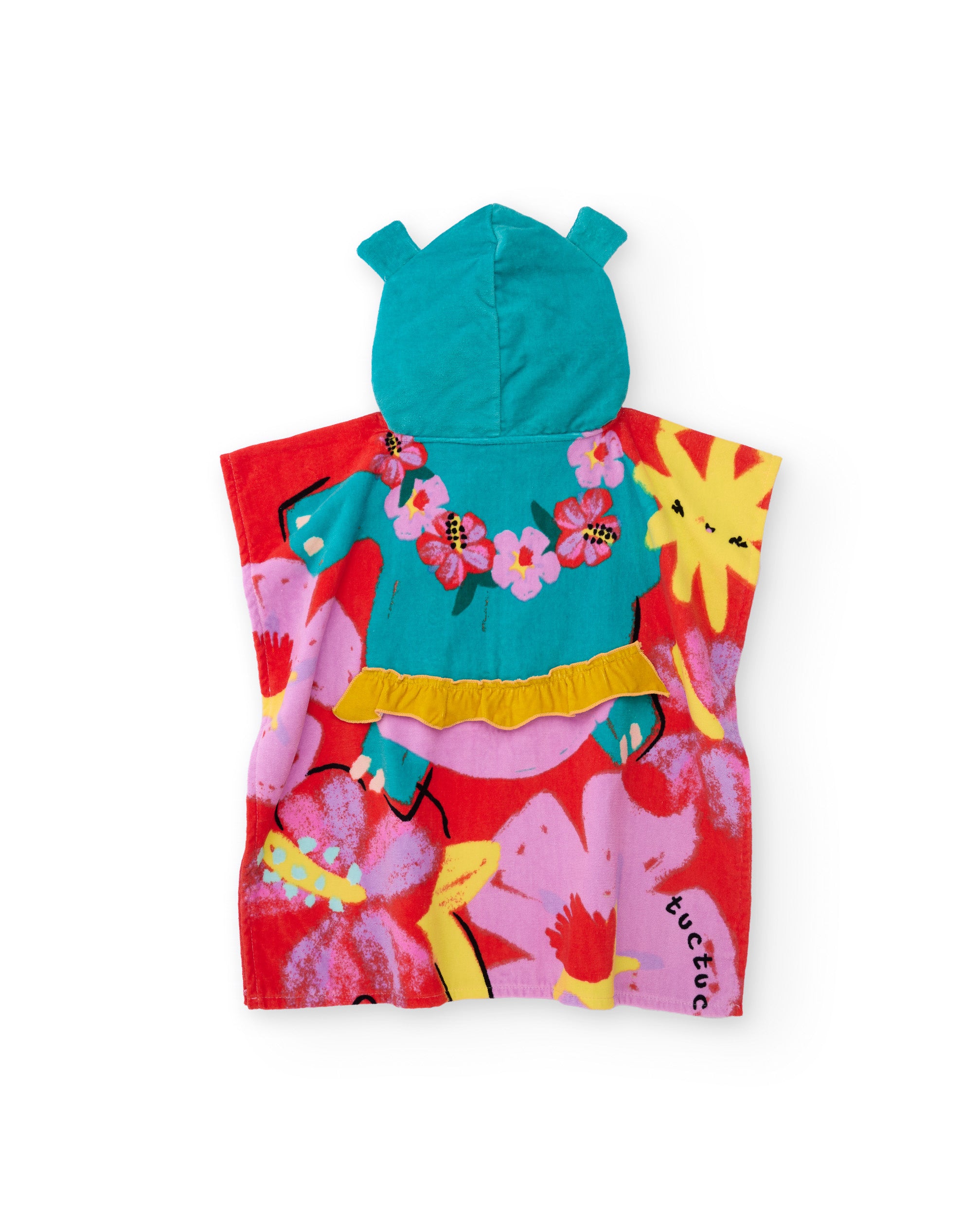 TucTuc Asciugamani poncho bimba spugna rosso