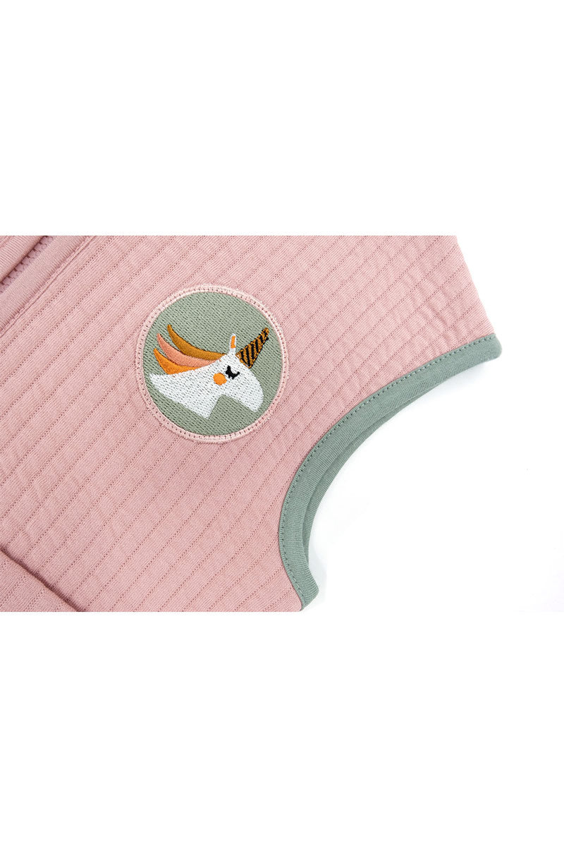 Miela Kids Salmone Unicorno Gilet Trapuntato Cotone 1-5 Anni