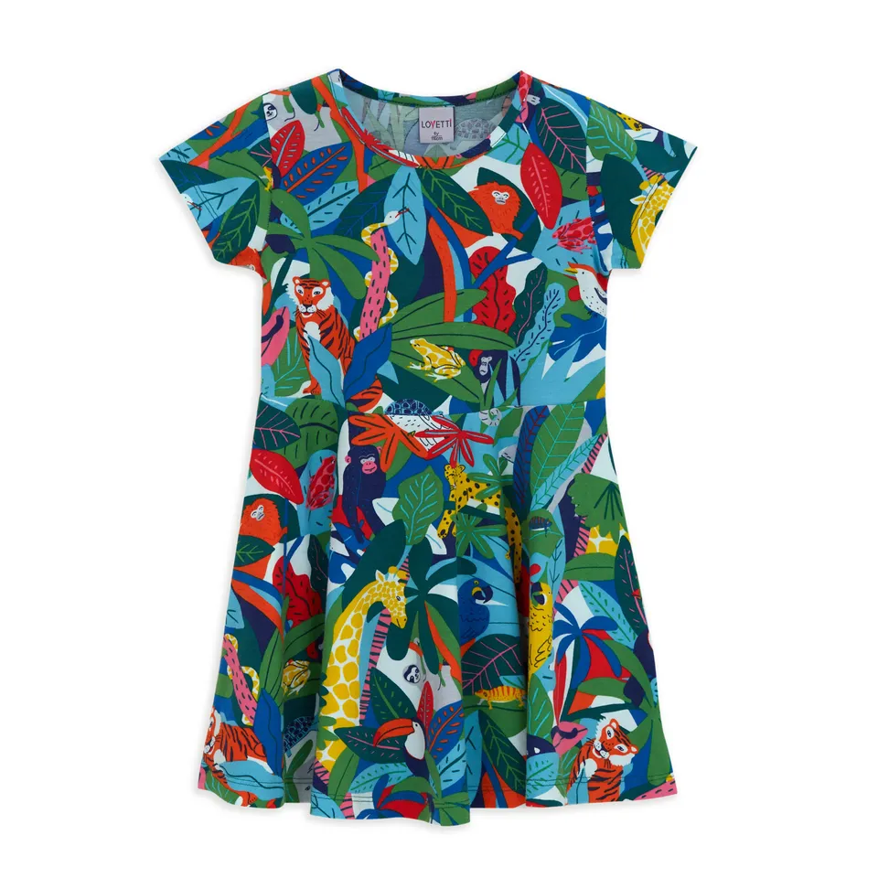 Lovetti Abito Mini Jungle abitino 95% cotone 3 anni