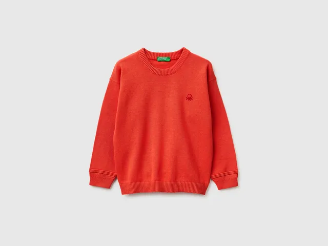 Benetton Sweaters Maglione girocollo cotone organico bimbo