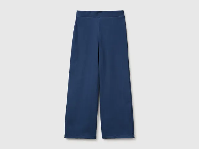 United Colors of Benetton Pantaloni L gamba larga cotone elasticizzato