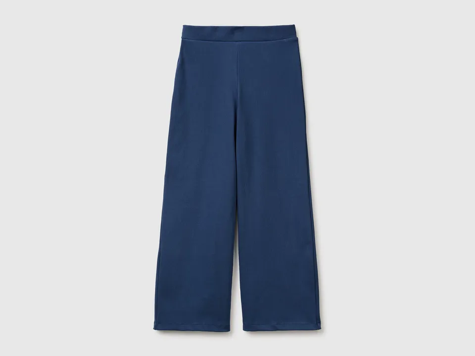 United Colors of Benetton Pantaloni L gamba larga cotone elasticizzato