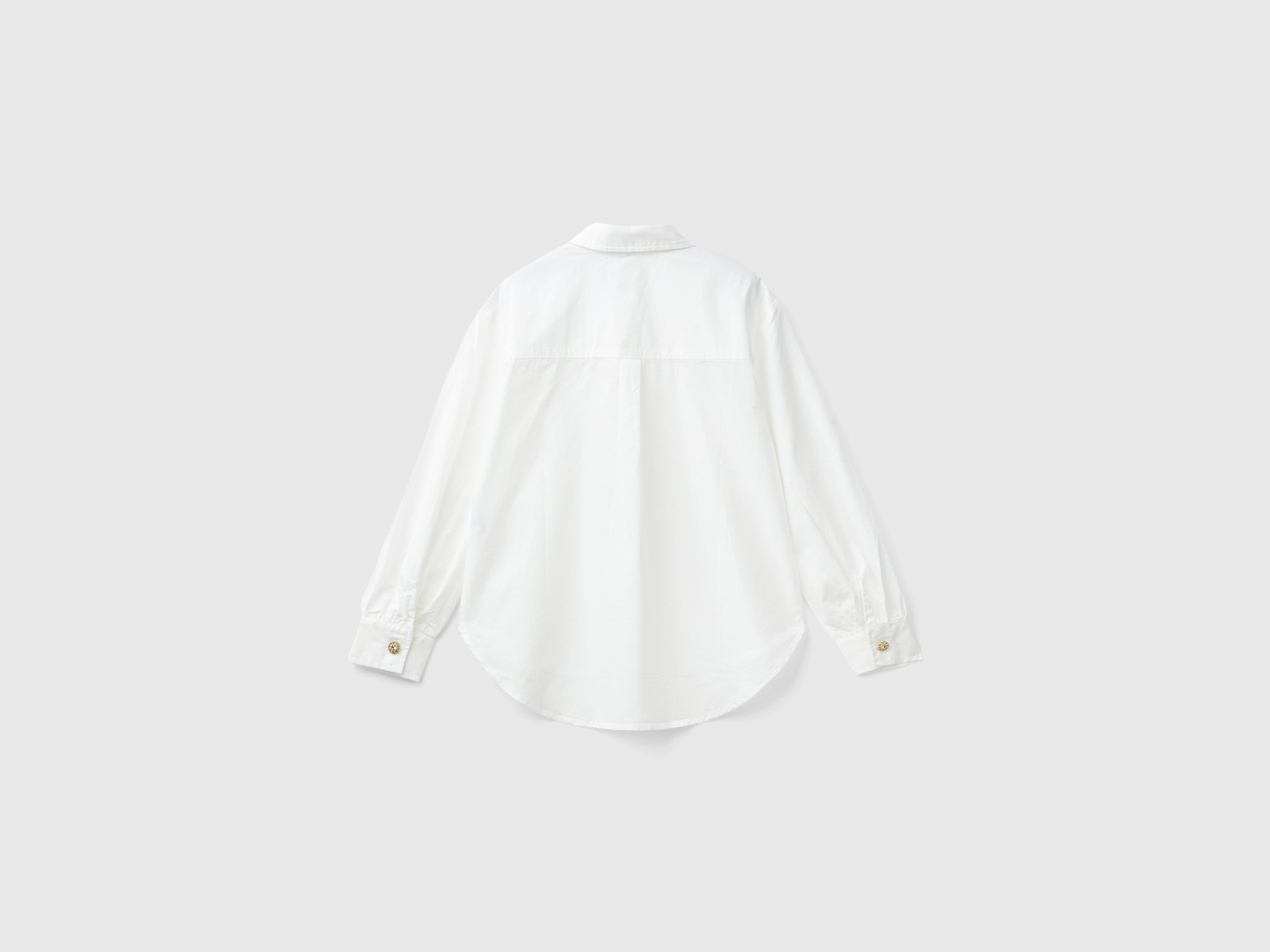 United Colors of Benetton Camicia cotone S manica lunga elegante