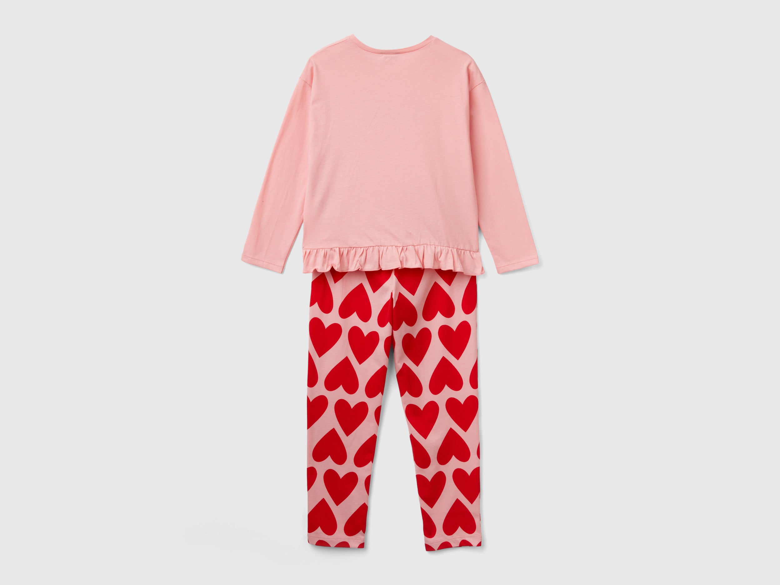 United Colors of Benetton Pigiama lungo cuore cotone Love