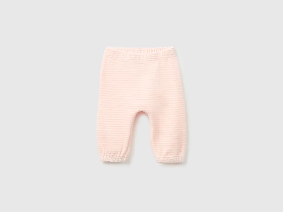 United Colors of Benetton pantaloni ciniglia neonato ricamo