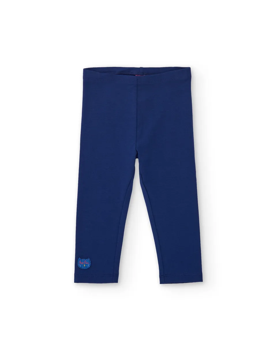 TucTuc Leggings Leggins Bambina Blu Marino Elastici