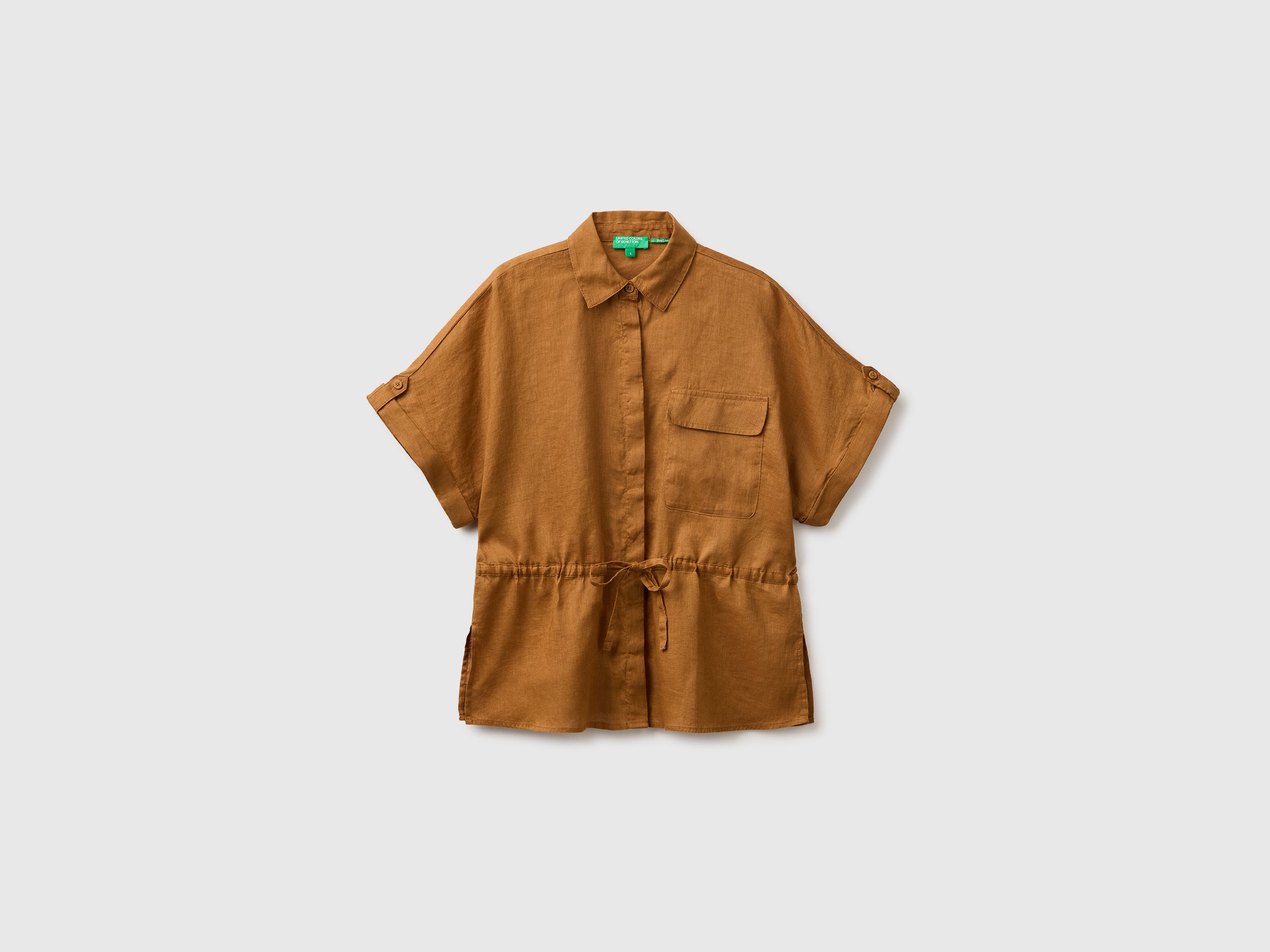 United Colors of Benetton Sahariana Camicia Lino M Manica Corta