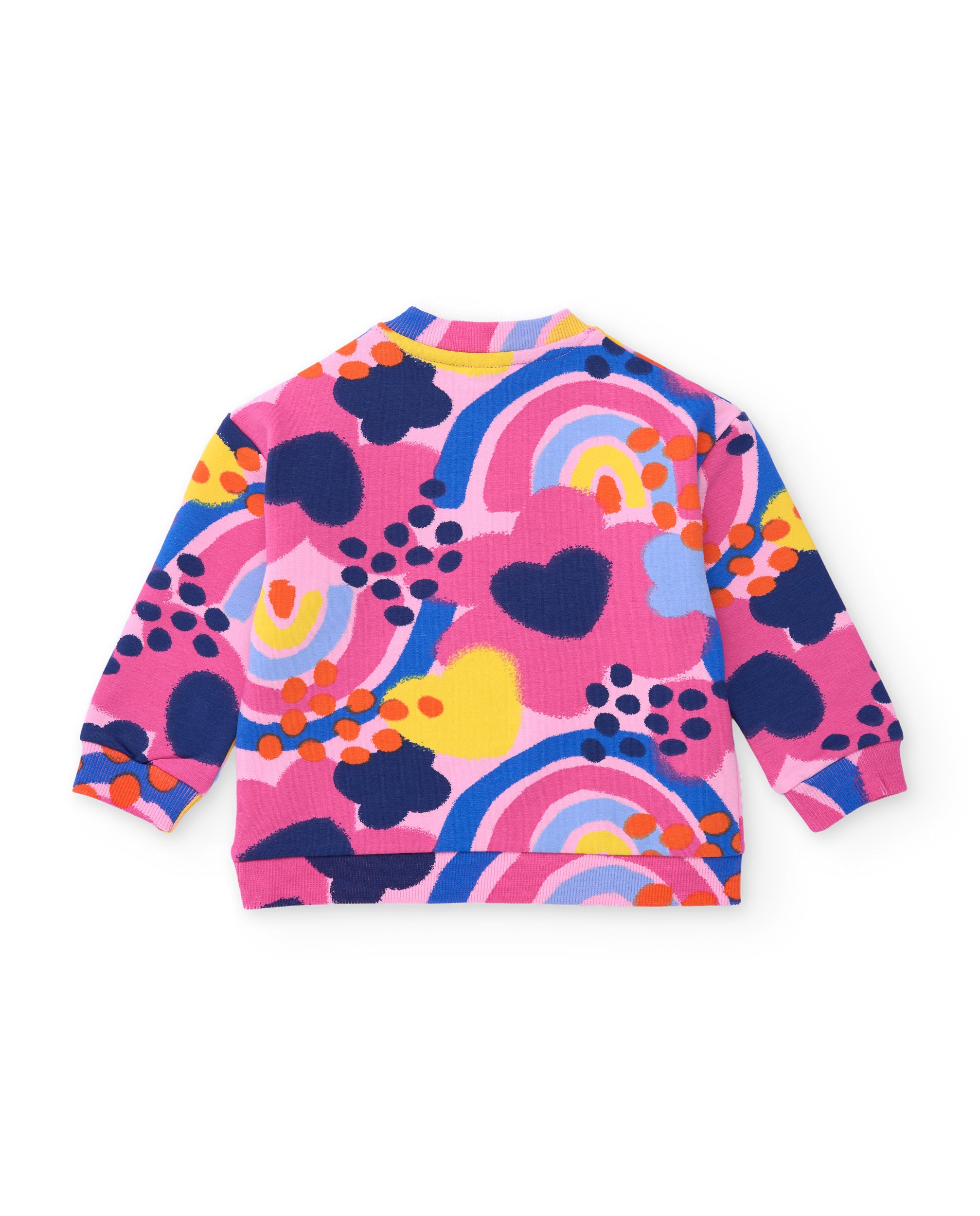 TucTuc Completi set bambina rosa felpa e gonna fantasia