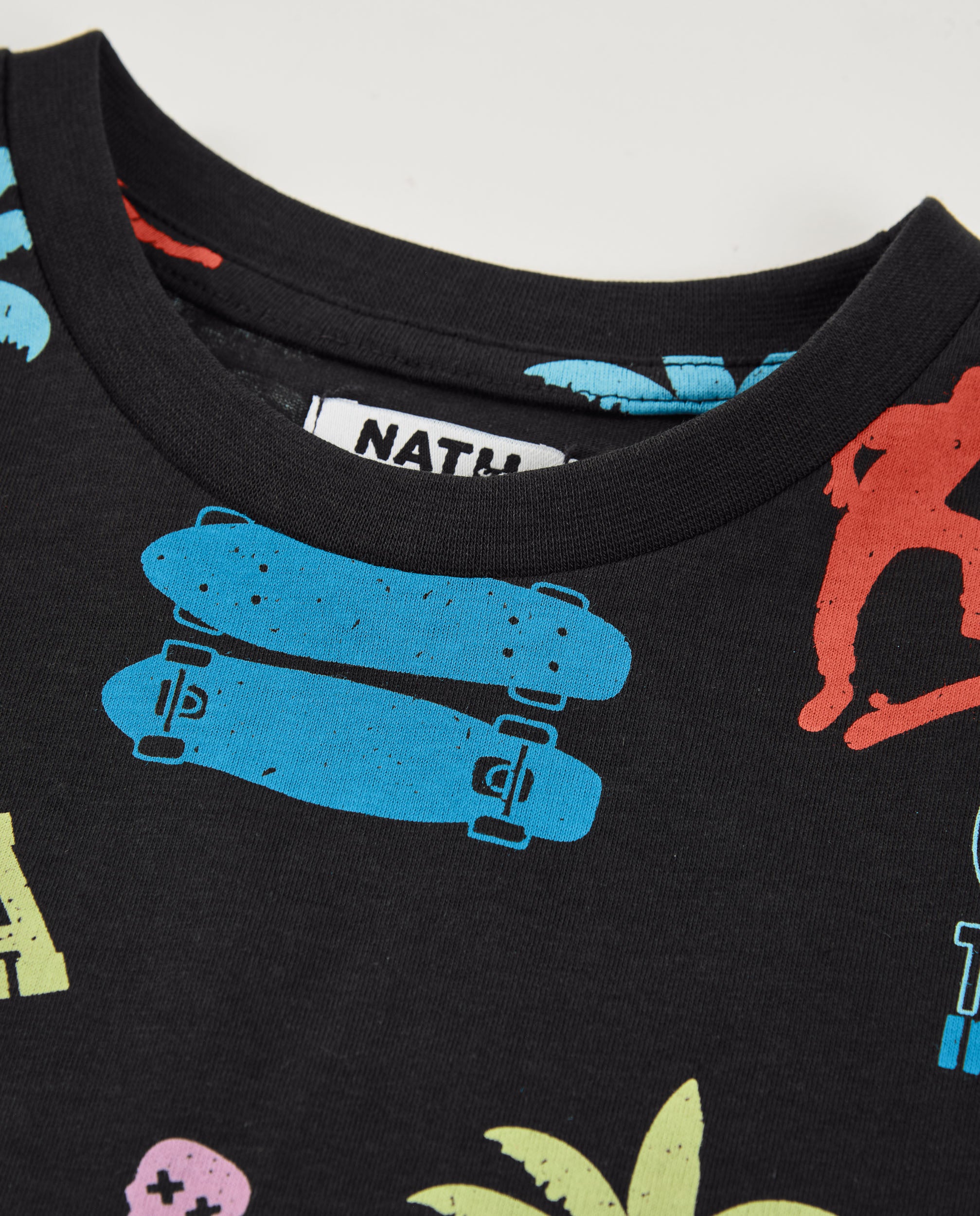 TucTuc Magliette T-shirt bambino nera skater 4 anni