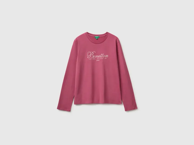 United Colors of Benetton T-Shirt Ricamo Maglietta Cotone Bio S