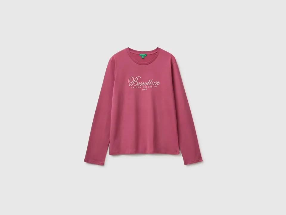 United Colors of Benetton T-Shirt Ricamo Maglietta Cotone Bio S