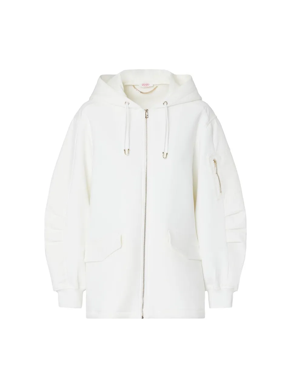 Liu Jo Giacche Giubbotto Oversize Cappuccio Scuba Zip Nero