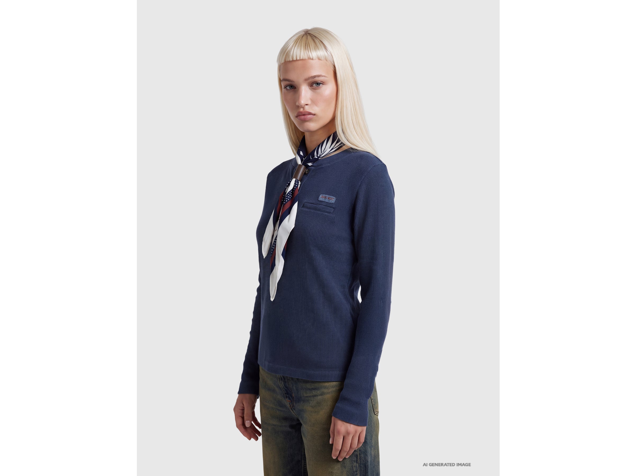 Benetton T-Shirts Maglietta henley cotone taschino