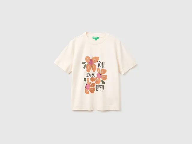 United Colors of Benetton T-Shirts maglietta ricamo paillettes taglia S