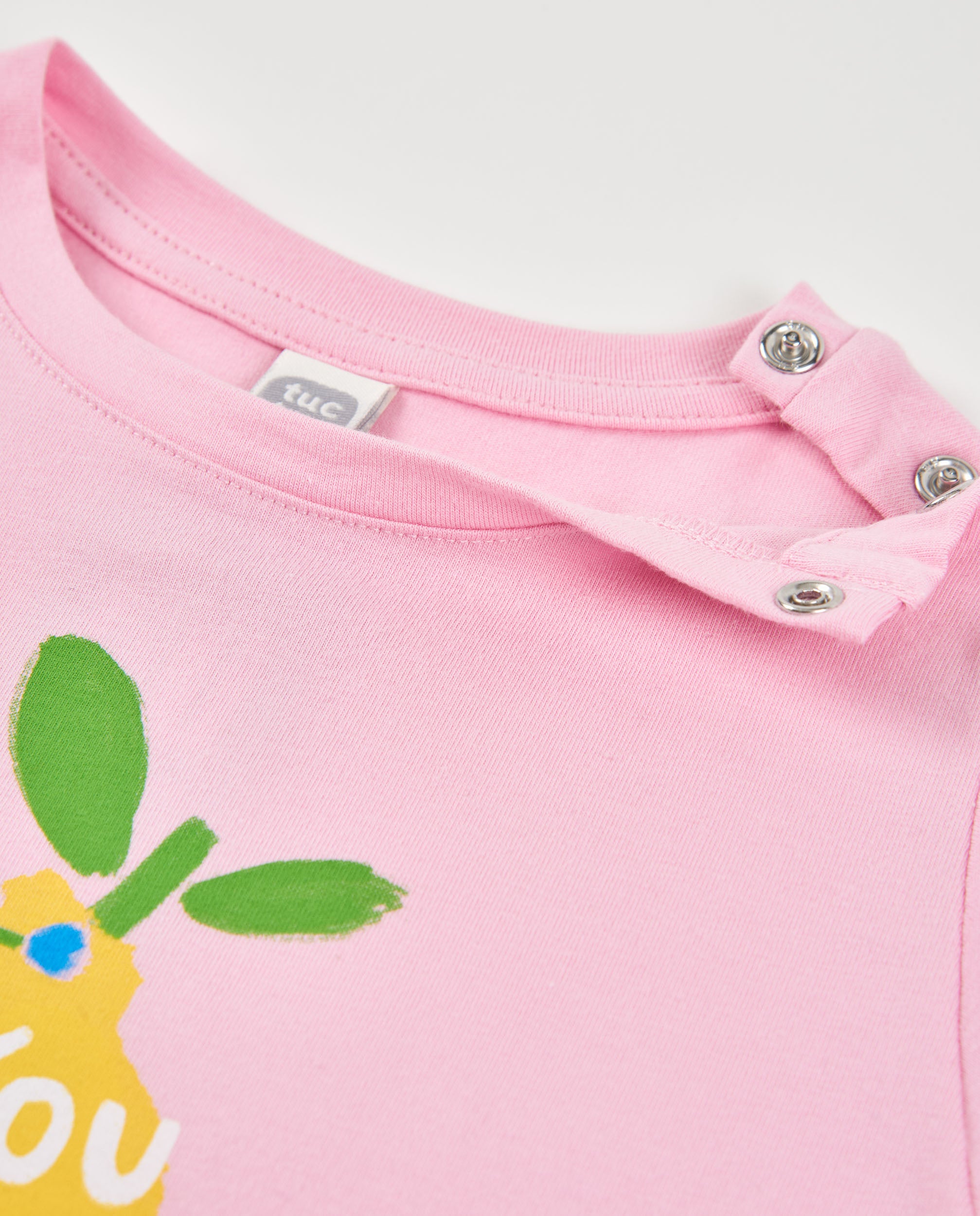 TucTuc Magliette t-shirt bambina rosa limone cotone
