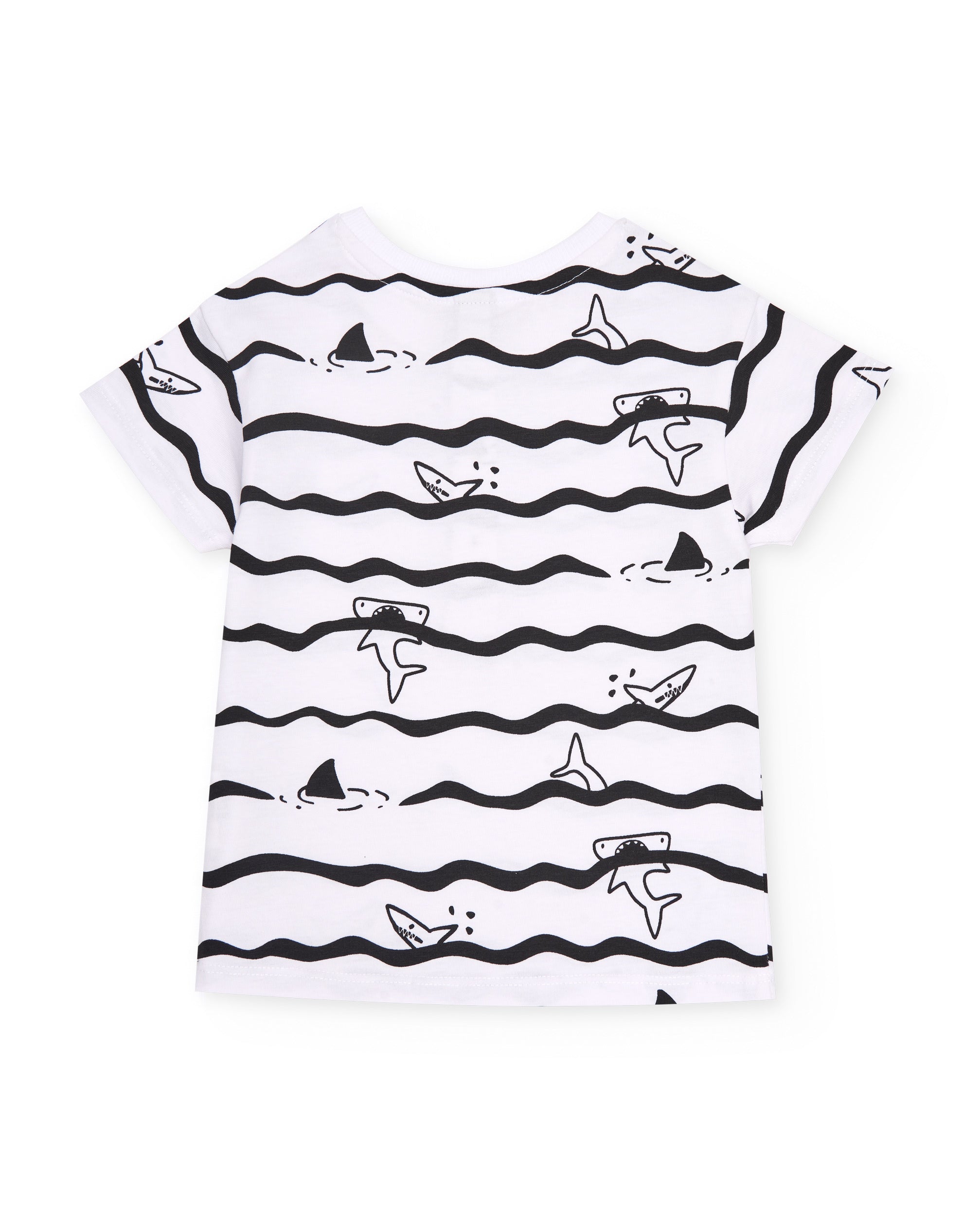 TucTuc Magliette T-shirt Squali Maglietta Bimbo Bianca Squali