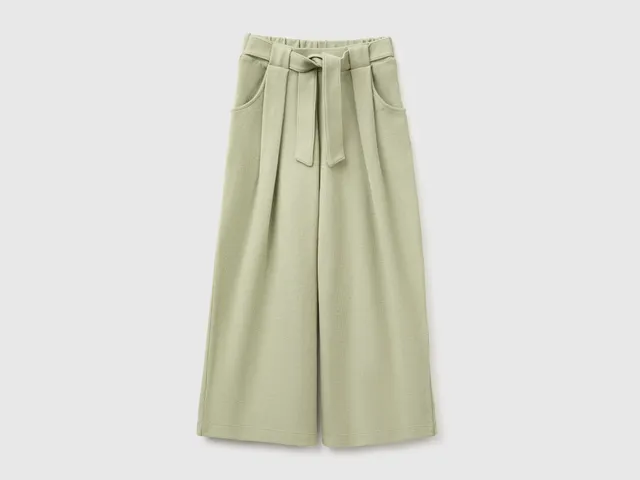 United Colors of Benetton pantaloni cotone fusciacca gamba larga M