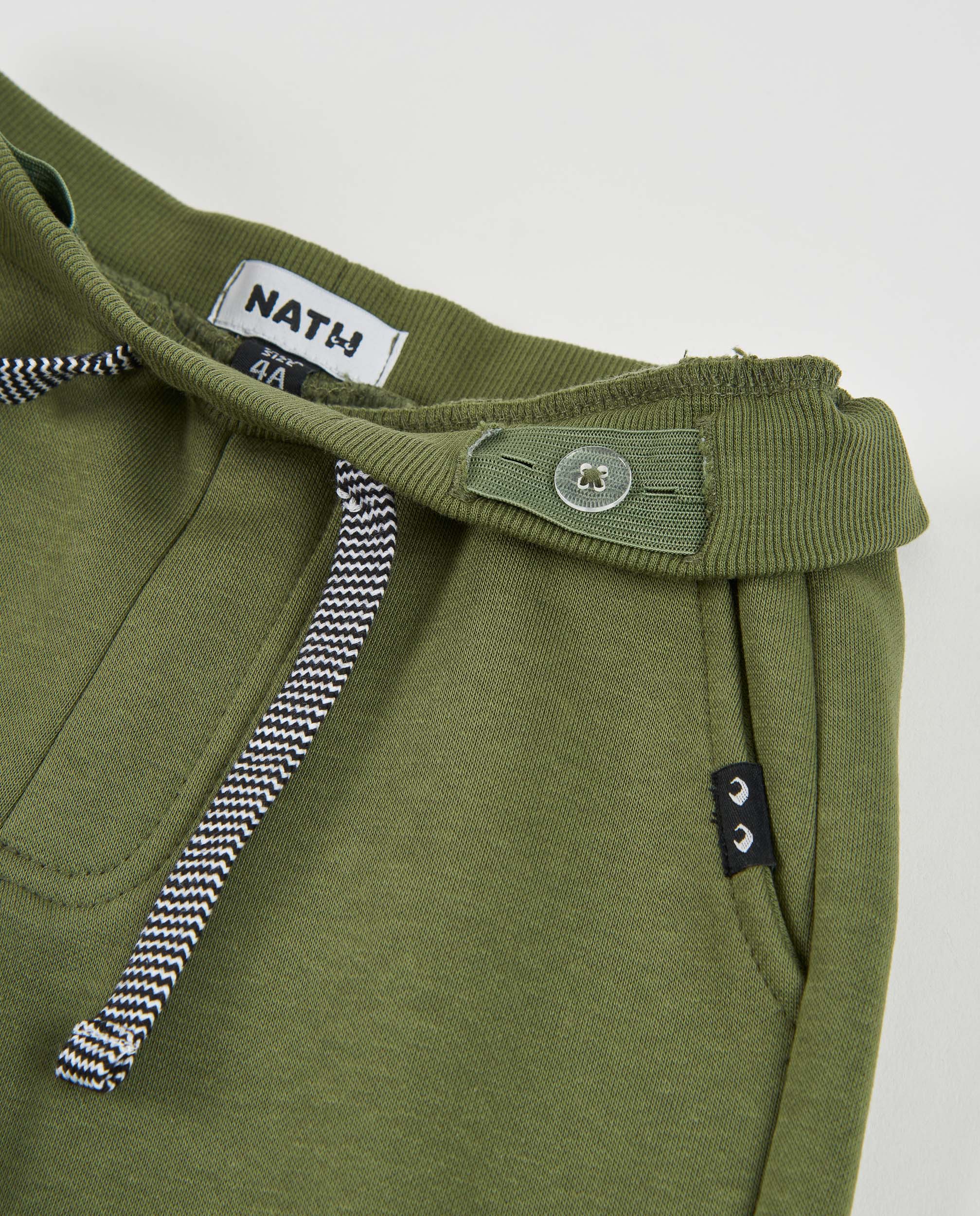TucTuc Pantaloni tuta bambino verde oliva con tasche