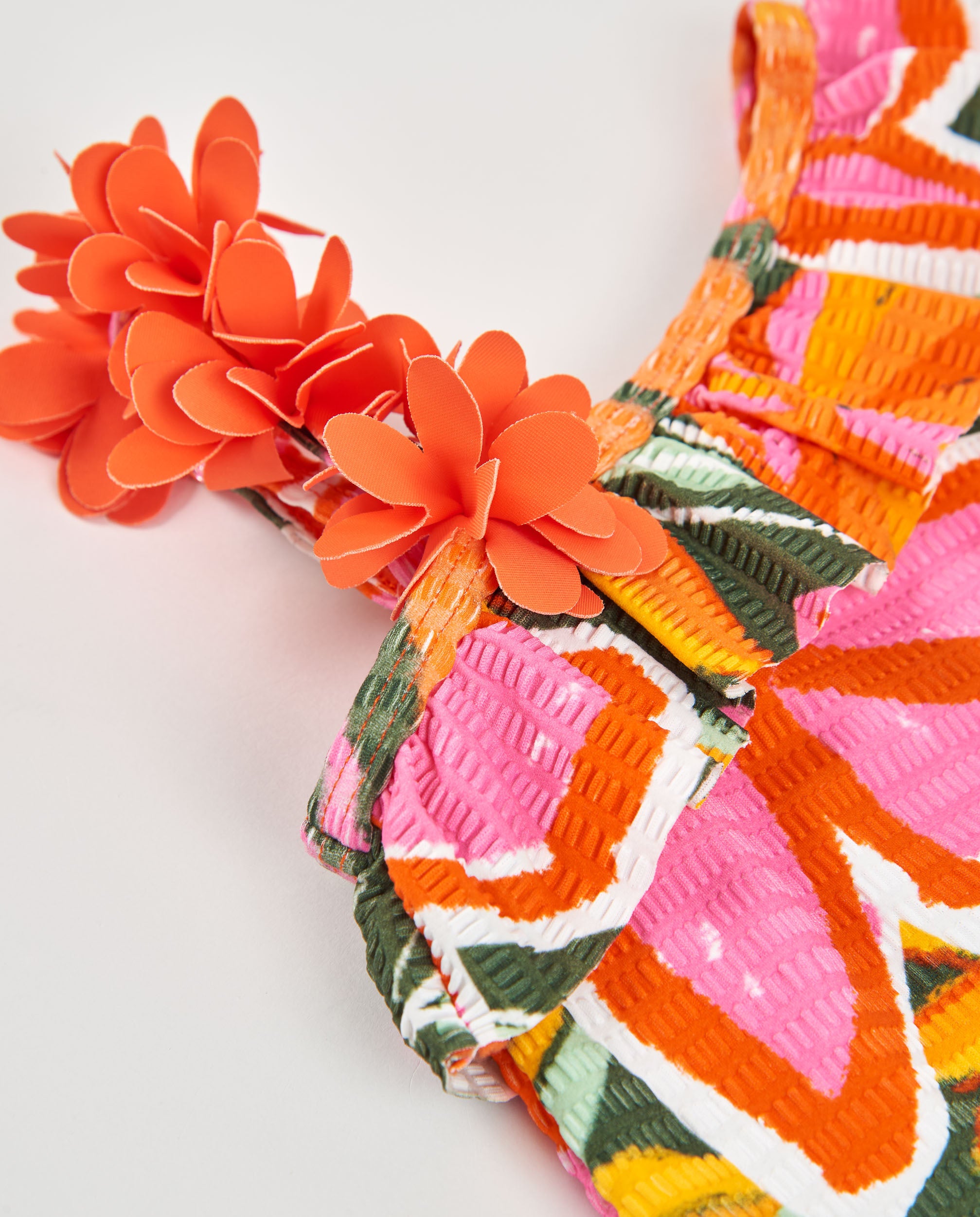TucTuc Costumi Costume Bambina Arancione Asimmetrico