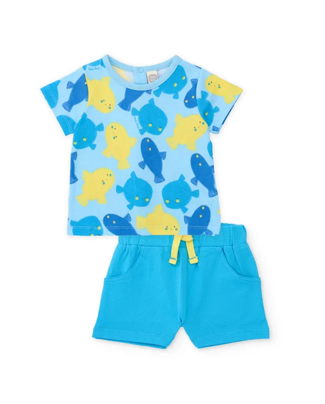 TucTuc Completi maglia pescioli set blu maglia 0-1 mesi