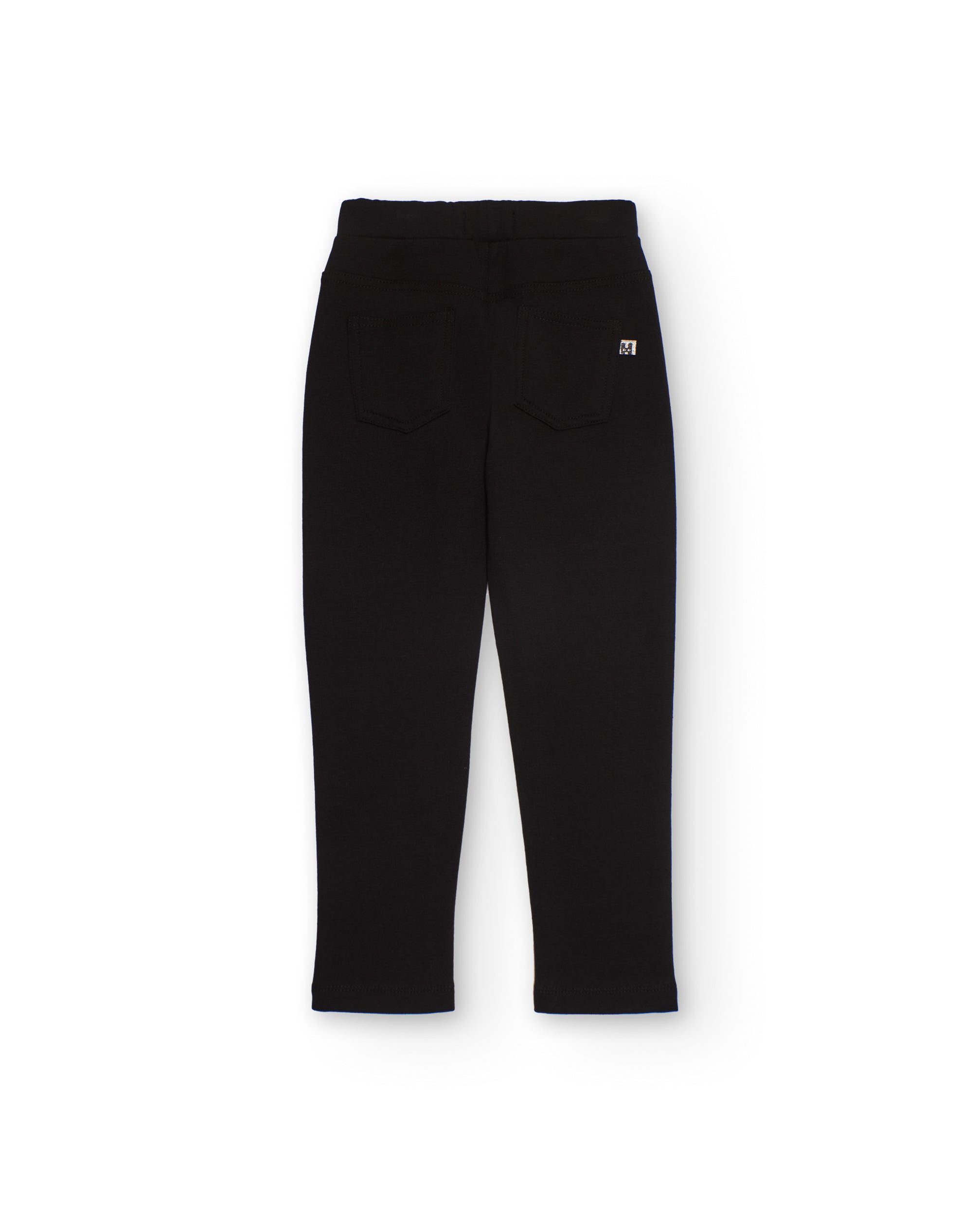 TucTuc Leggings Felpa Bambina Neri Elastico Aderente