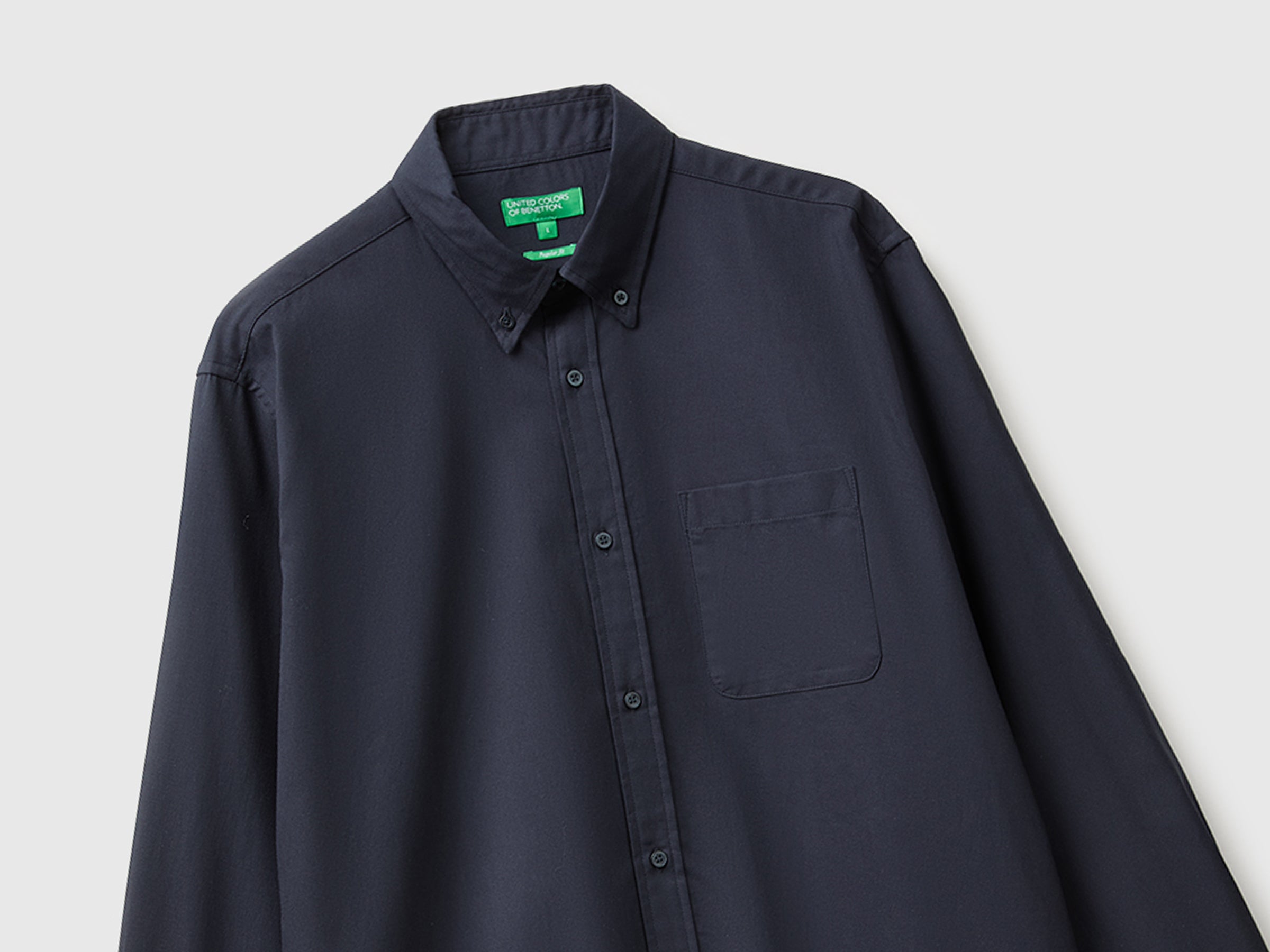 Benetton Camicia Flanella Cotone Biologico Manica Lunga