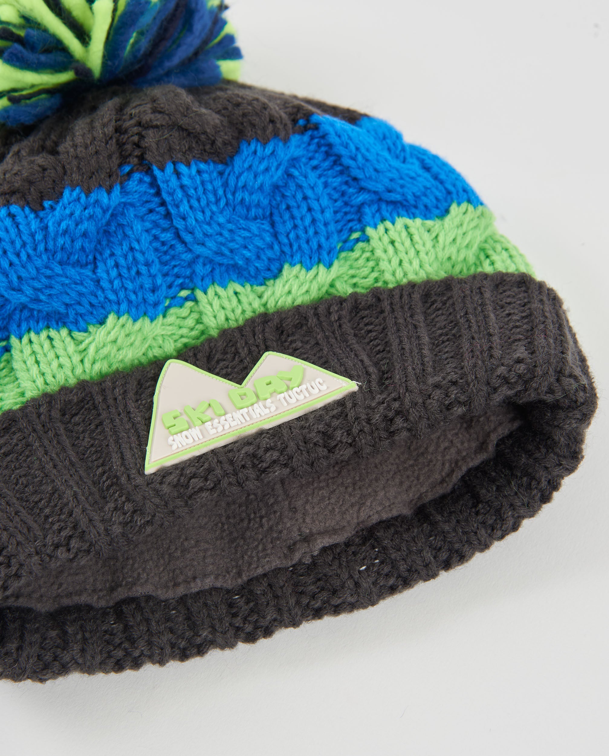 TucTuc Accessori set bambino cappello pompon scaldacollo righe