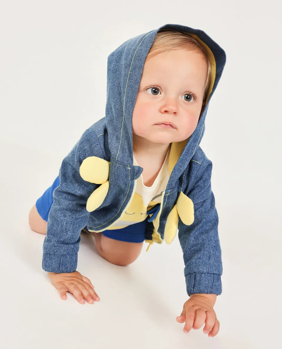 TucTuc Giacche Giacca Neonato Jeans Denim Cappuccio
