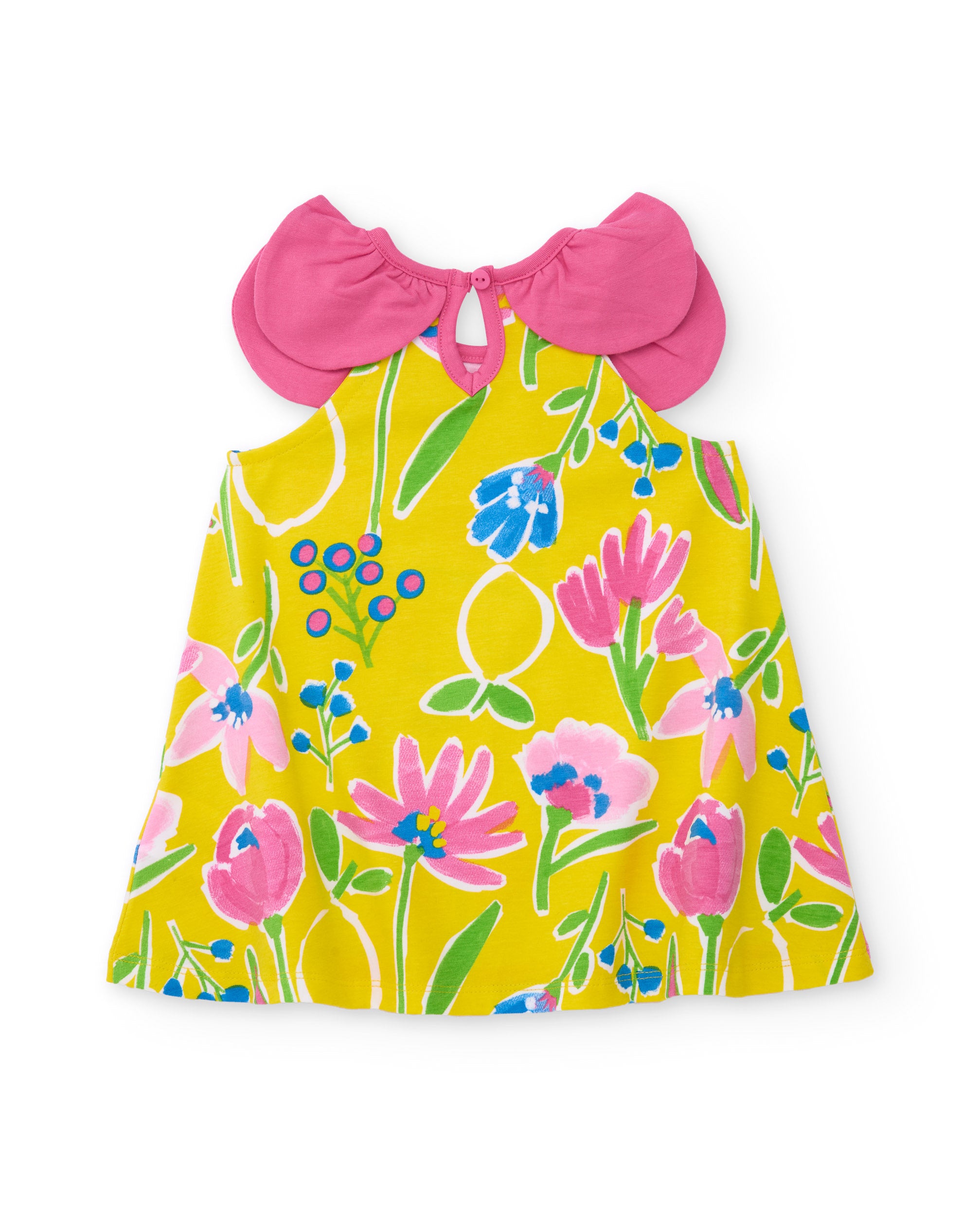 TucTuc Vestiti Vestito Bambina Cotone Giallo Fiori