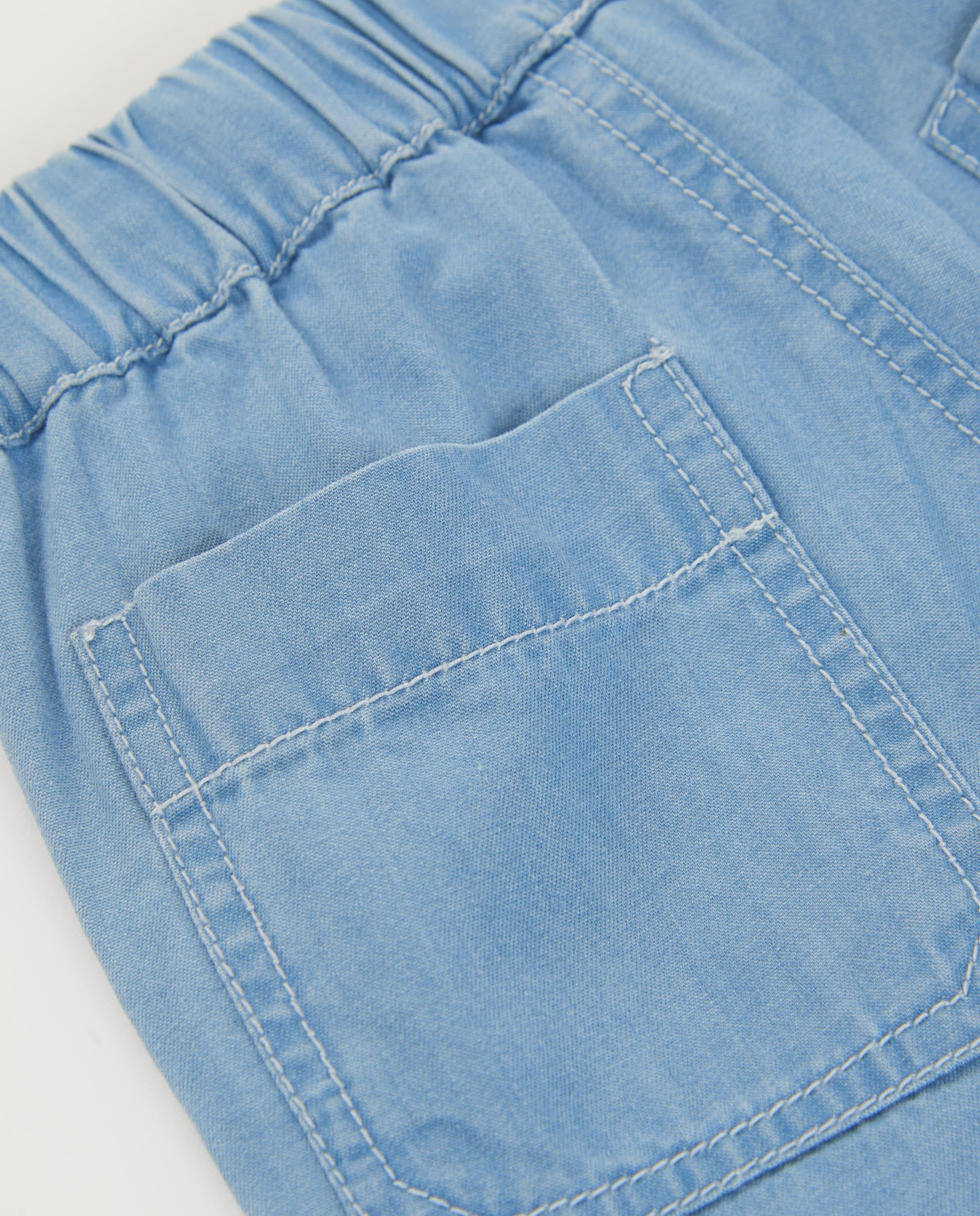 TucTuc Bermuda Denim Bermuda Bambino Blu Ricamo Granchio