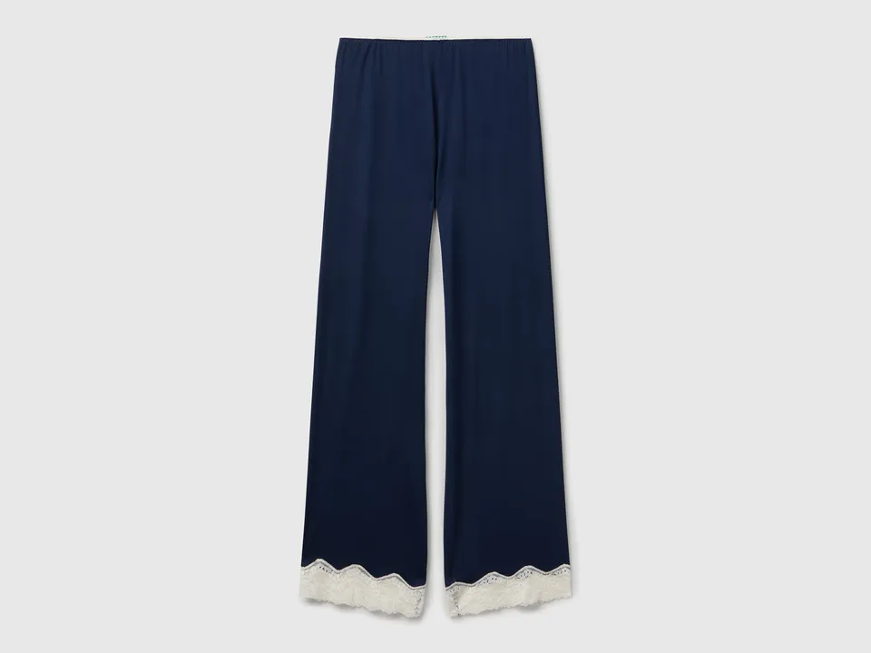 United Colors of Benetton Trousers pantaloni pigiama viscosa pizzo