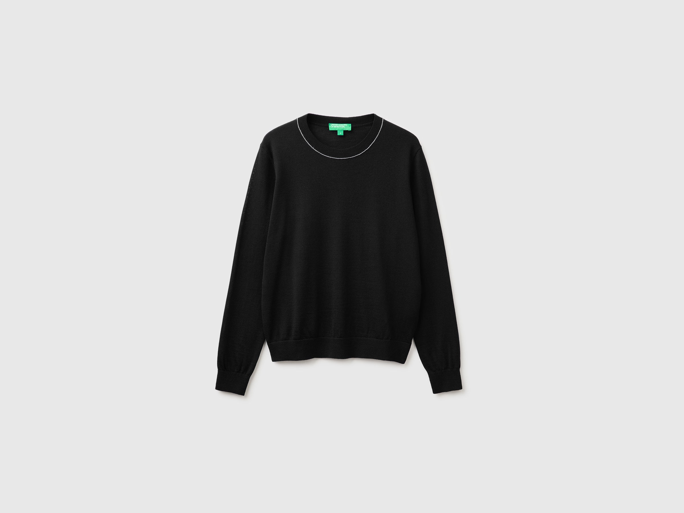 United Colors of Benetton Maglione girocollo pura lana merino taglia M