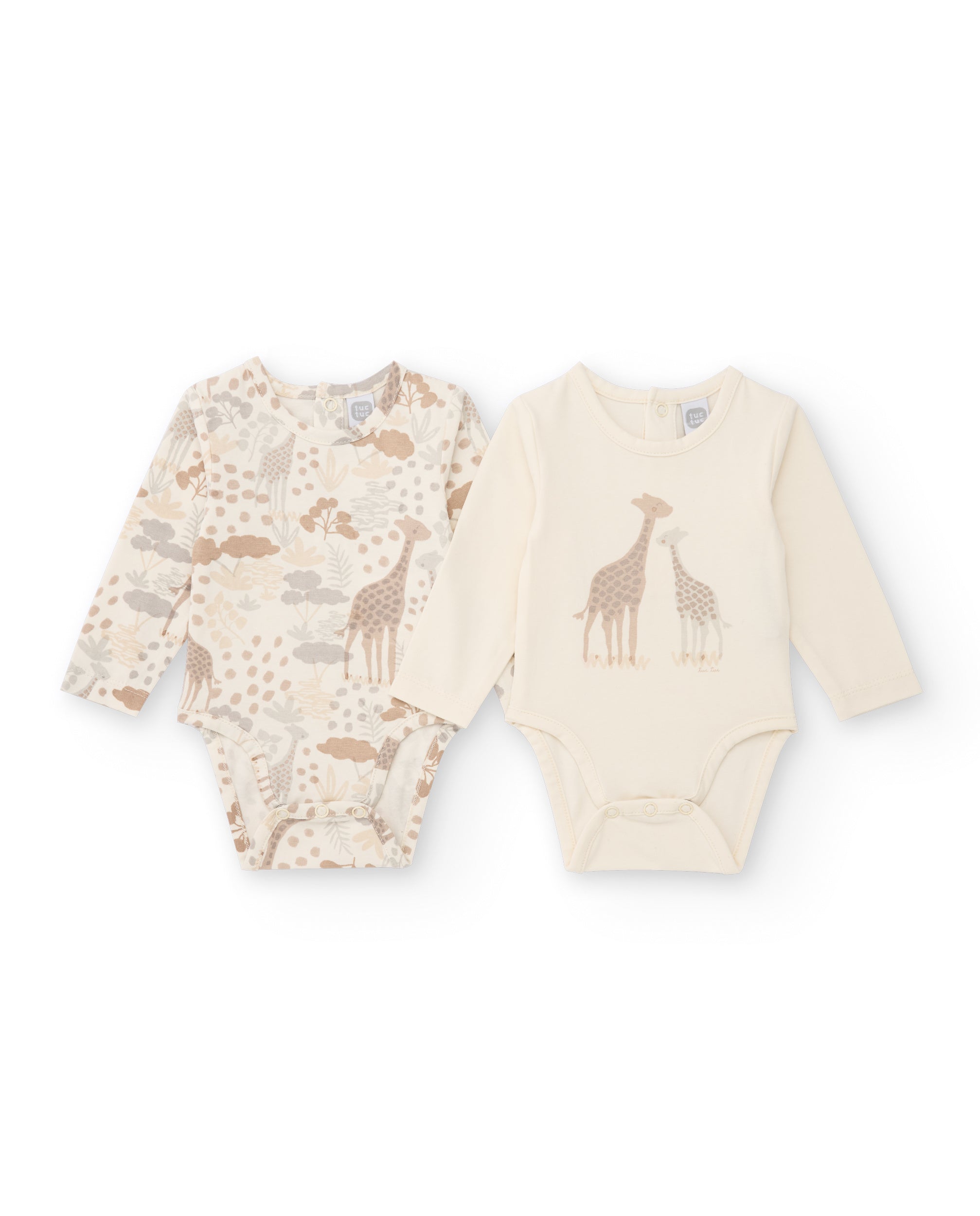 TucTuc Puericultura 2 body neonato beige giraffe
