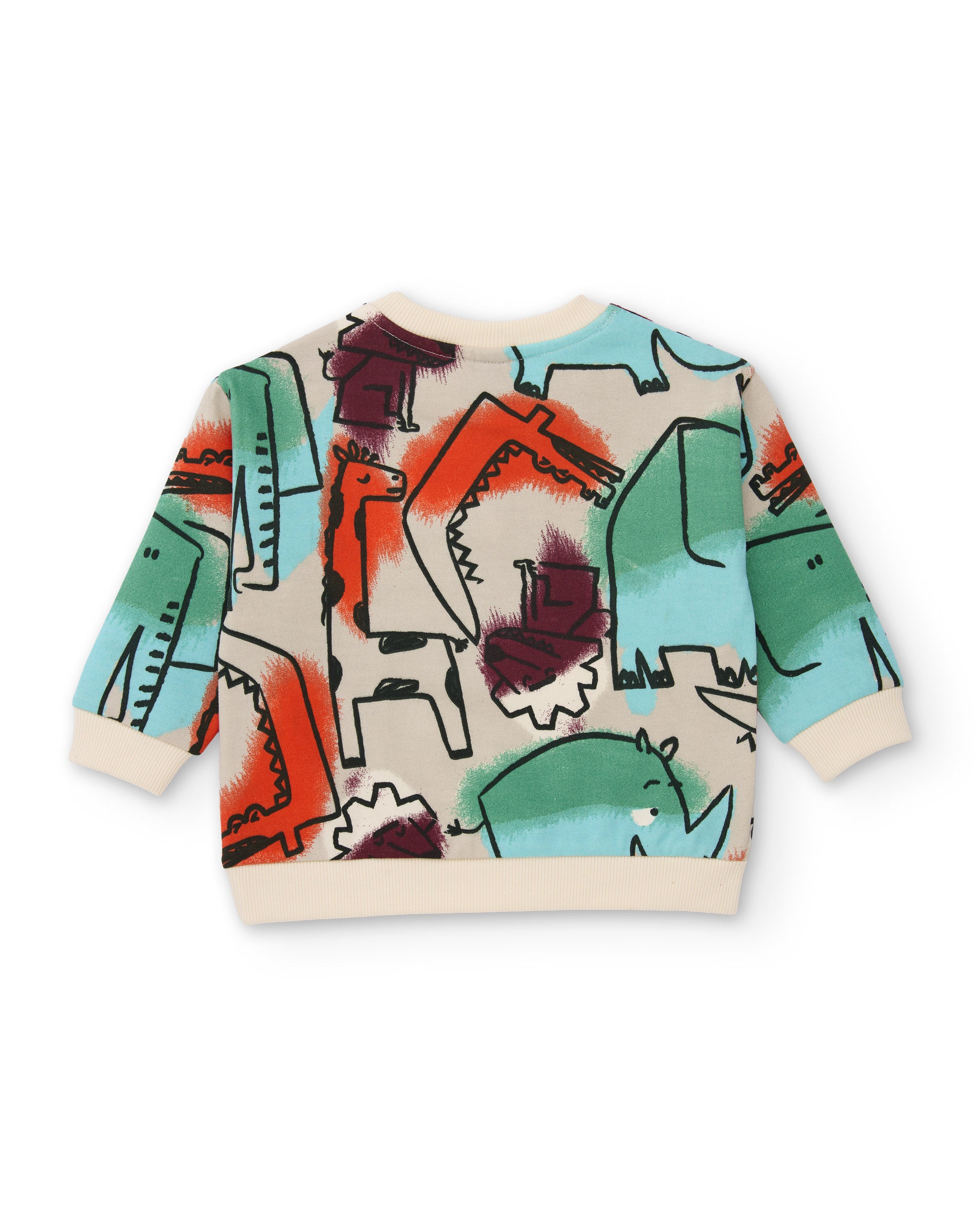 TucTuc Felpe Felpa Bambino Animali Savana Beige Morbida