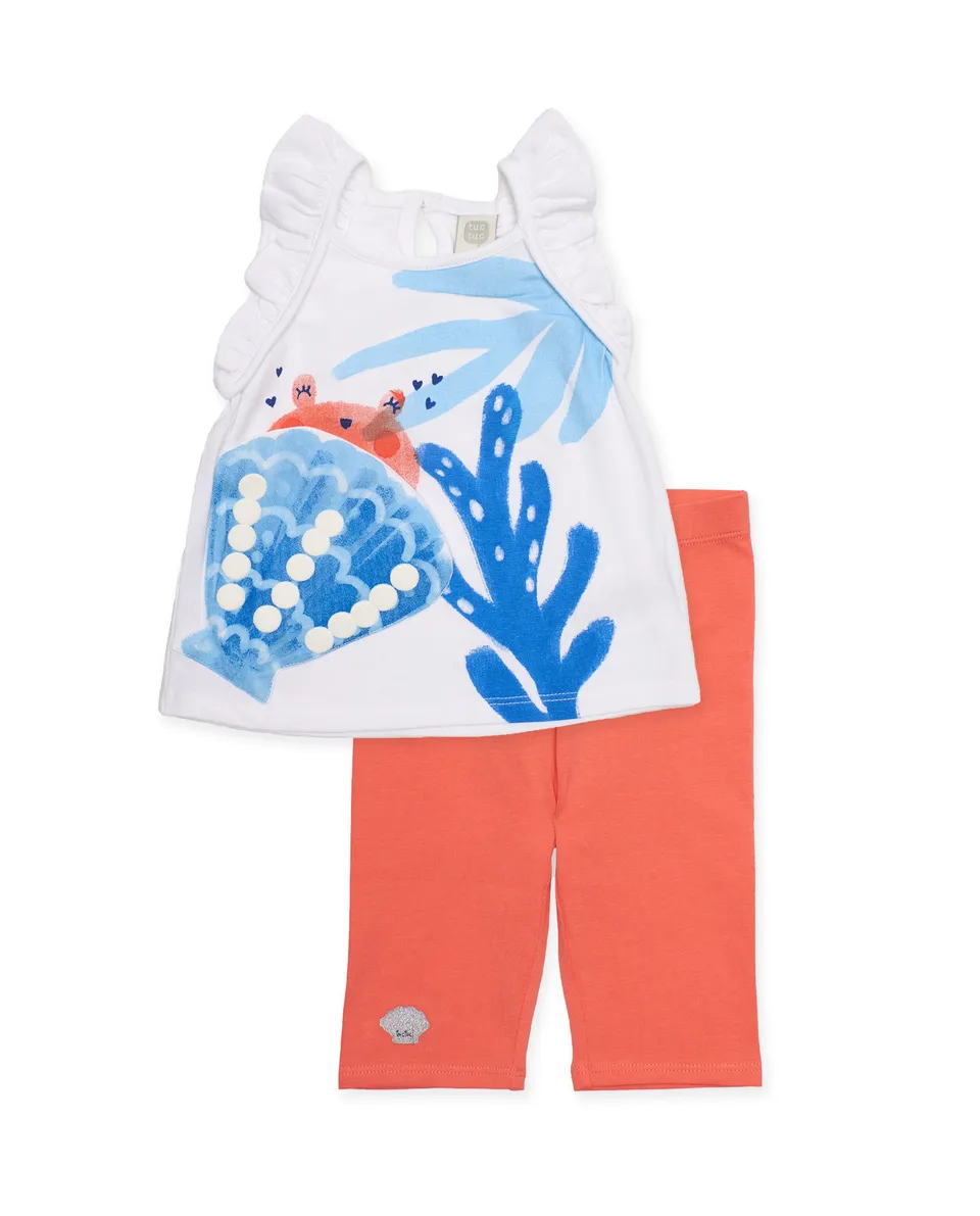 TucTuc Completi bambina set canotta leggings motivo marino