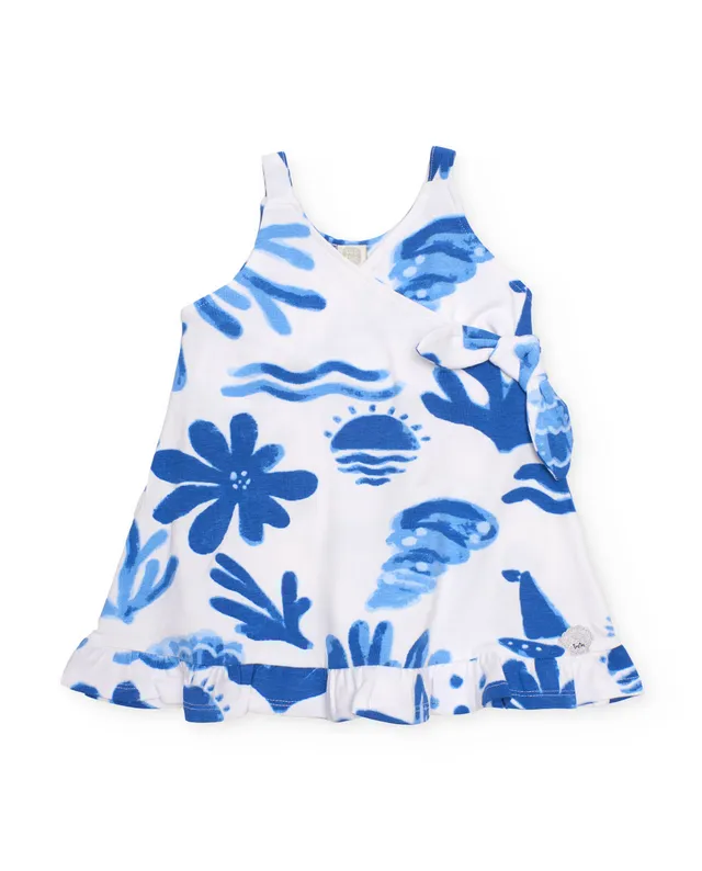 TucTuc Vestiti abito bambina bianco jersey fiocco