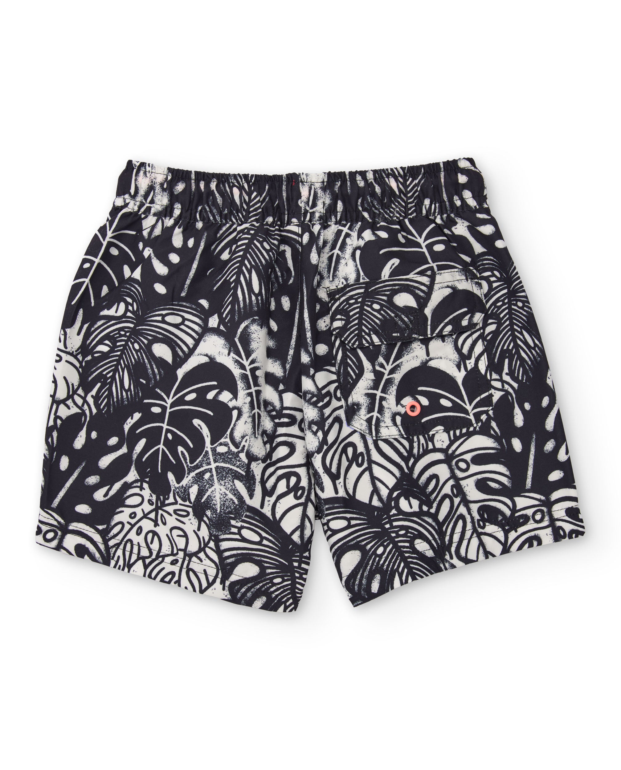 TucTuc Costumi Da Bagno boxer bambino nero foglie tropicali