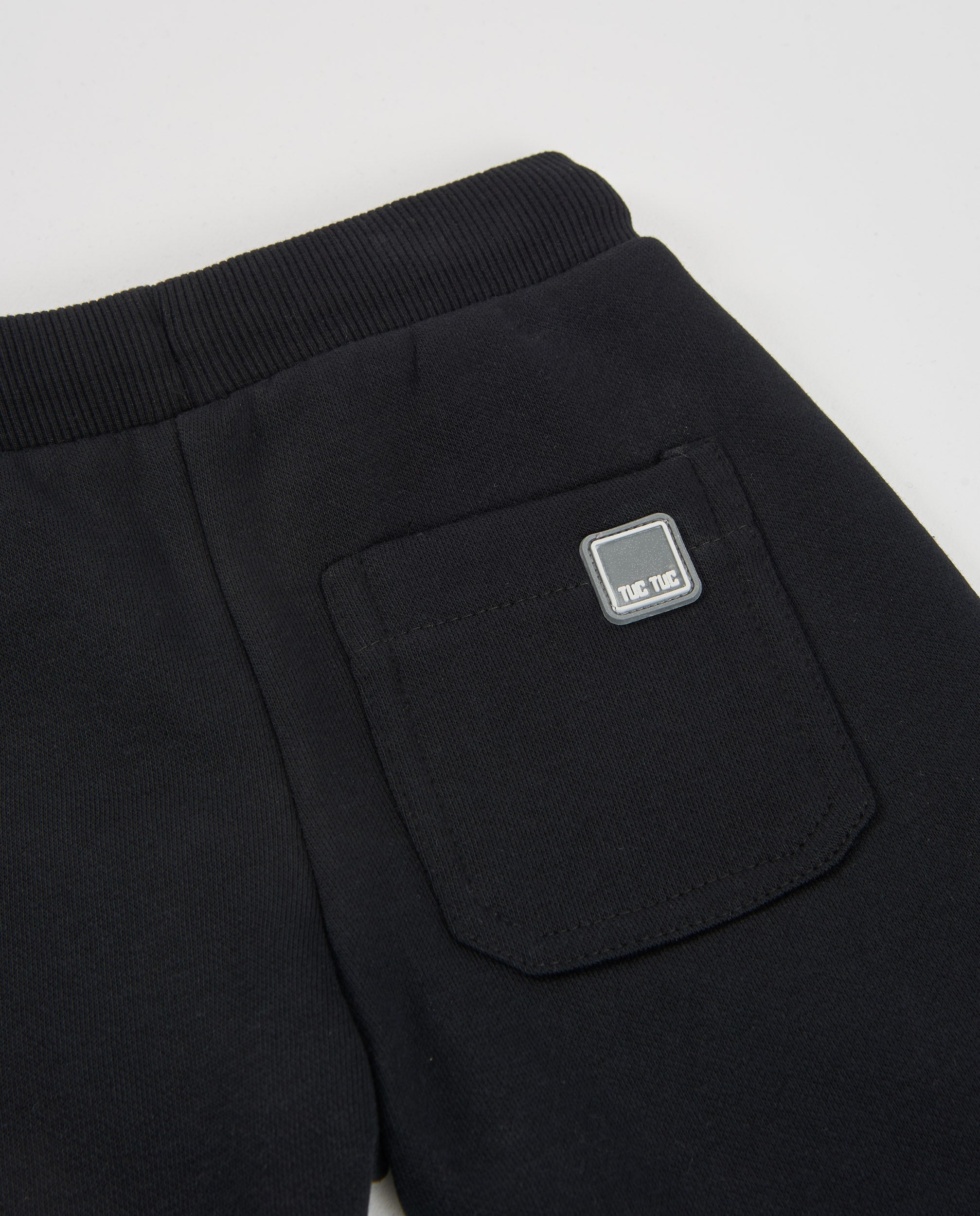 TucTuc Pantaloni felpa bambino nero vita elasticizzata